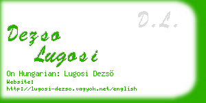 dezso lugosi business card