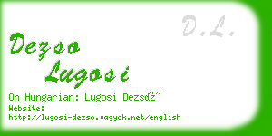dezso lugosi business card